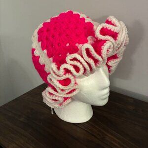 Handmade Crochet Ruffle Bucket Hat NEW